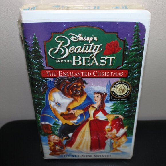 3/$55❤️Walt Disney's Beauty and the Beast The Enchanted Christmas clamshell VHS - Picture 2 of 9